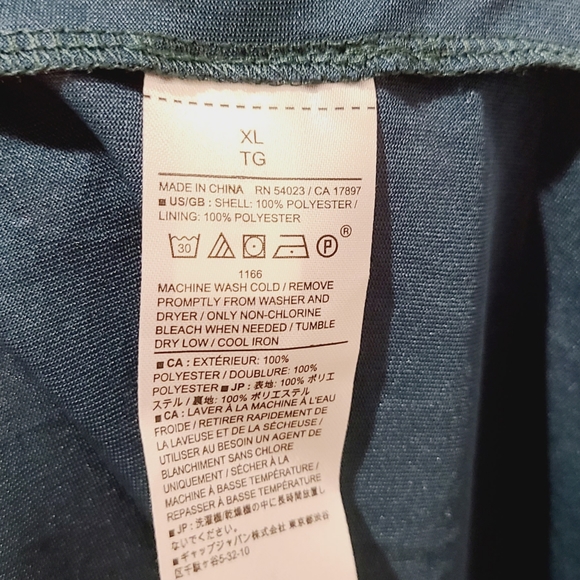 SOLD🌟NWT Banana Republic Factory Midi Pleated Tie Waist Dress XL Teal Luster - Picture 3 of 4